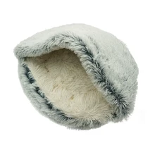  Winter 2 In 1 Cat Bed Round Warm Pet Bed House Long Plush Dog Bed Warm Sleeping Bag Sofa Cushion Nest For Small Dogs Cats Kitten 