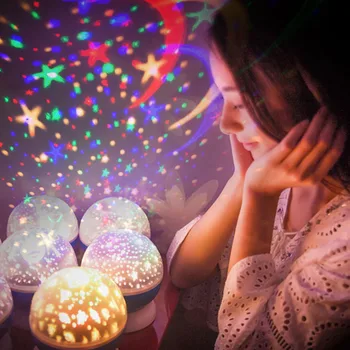 

LED Night Light Projector Star Moon Sky Rotating Sleep Romantic LED USB Projection Lamp For Children kids Baby Bedroom Christmas