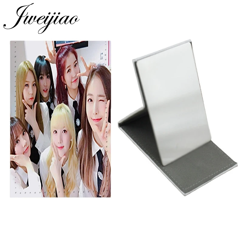 JWEIJIAO Source Music GFriend настольное зеркало из нержавеющей стали складной кожаный макияж женский кошелек зеркало GF67