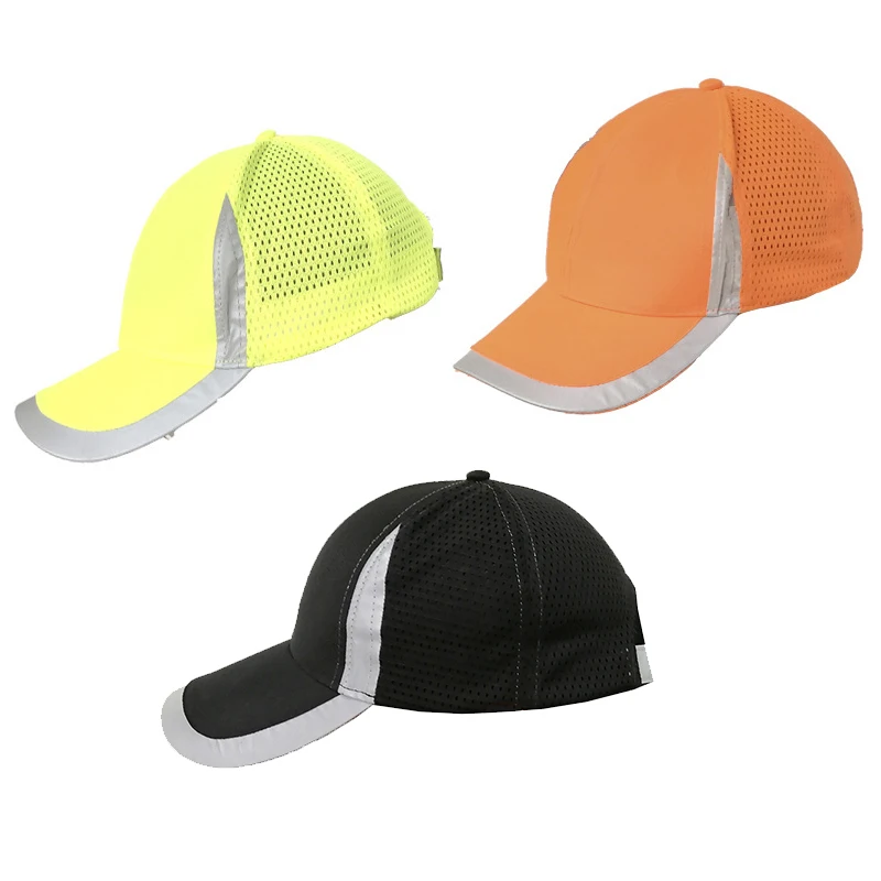 High Visibility Yellow/Lime Unisex Cap Hi Vis Workwear Reflective Baseball Cap Lightweight Breathable Hat For Outdoor Work