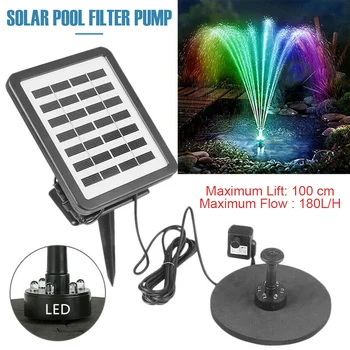 

Solar-Powered Water Pump Kit 1.5W Solar Panel Water Floating Solar Powered Fountain 7 Nozzles Bird Bath Pond Garden Water Pump