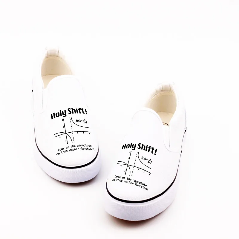 

Top Brand Geometry Graphics Printed Men Canvas Shoes Slip On Mathematics Holy Shift Print Adult Casual Walking Shoe Loafers