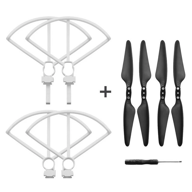 Hubsan Quadcopter Quick Release Propeller Blade Props Guard Protection Cover for Hubsan Zino H117S RC Drone Quadcopter - Цвет: White set