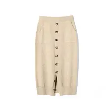 Faldas Mujer Женская юбка Kint облегающая юбка Женская Повседневная прямая юбка Сексуальная миди юбка женская однотонная пуговица Jupe Femme Saia