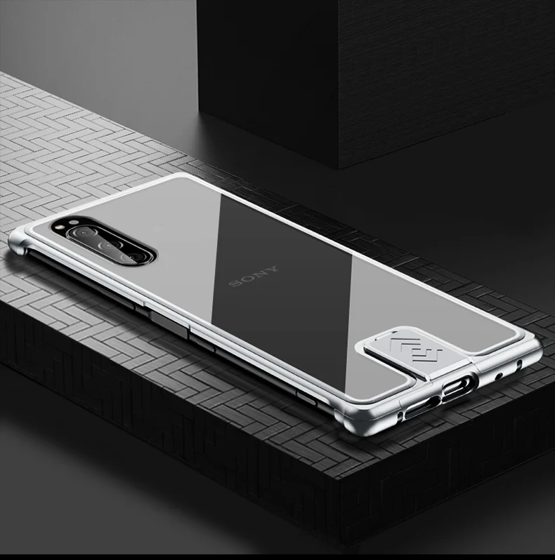 Чехол для sony Xperia 5 противоударный металлический алюминиевый бампер рамка с закаленным стеклом задняя крышка для sony Xperia 5 Чехол