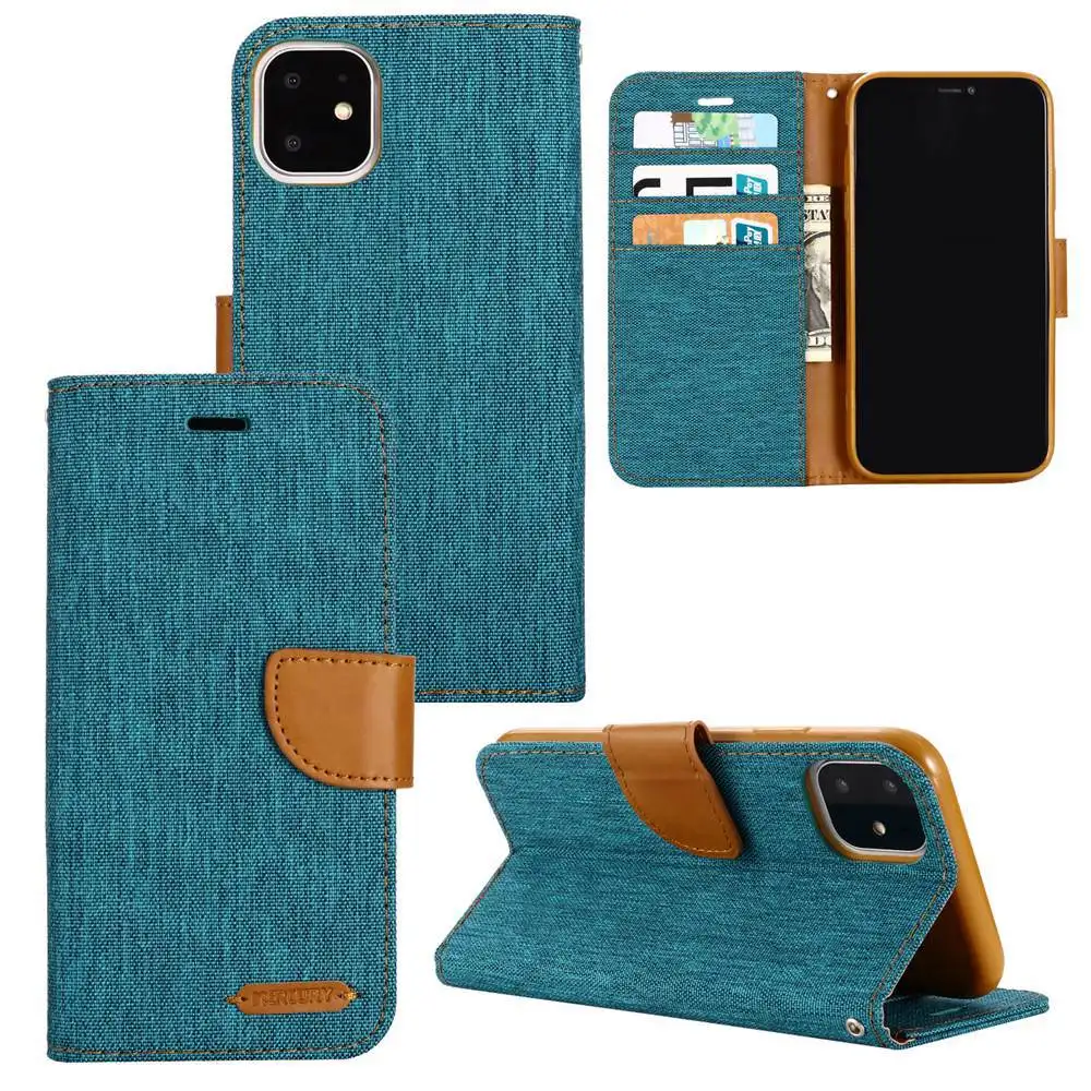 Джинсовый разноцветный Чехол-книжка из искусственной кожи для iPhone 11 Pro Max X XS XR XS Max 5 5S SE 6 6S 7 8 Plus, чехлы для телефонов