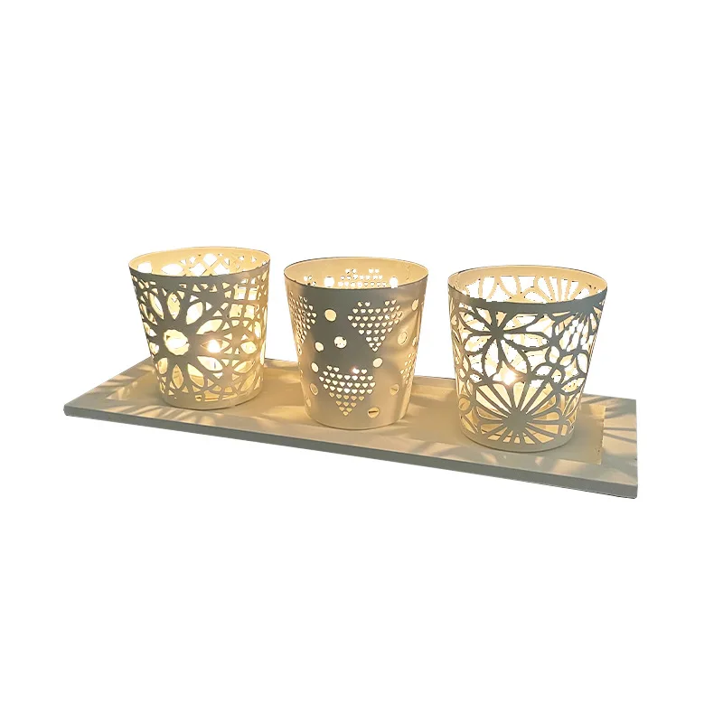 

European Style Home Decoration Lantern Iron Ambience Arrangement Home Decoration Accessories for Living Room Candle Holders A