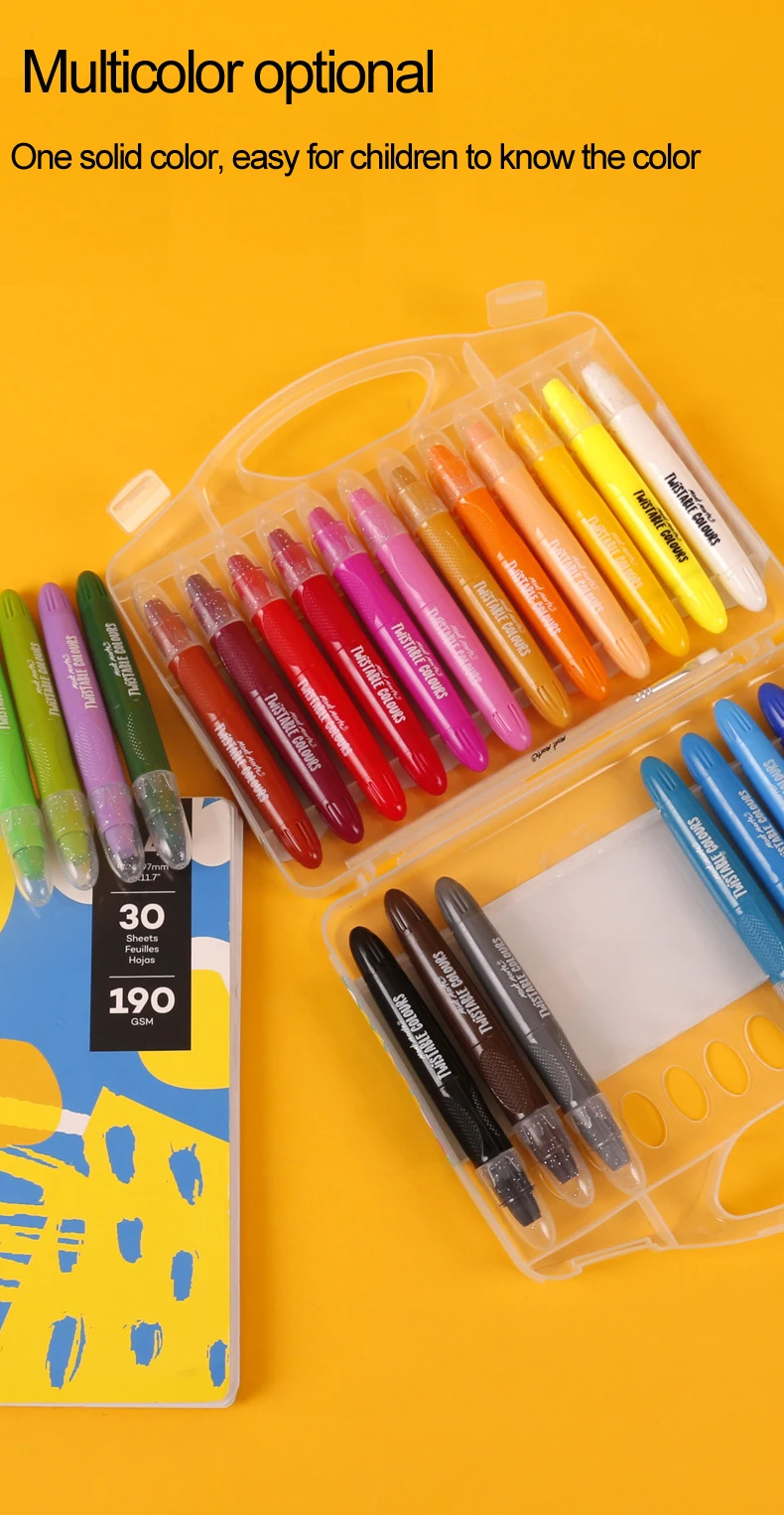 Conjunto de Lápis para Crianças Macias para Pintar Artigos de Papelaria Artigos de Arte Cores Óleo Pastel Desenho Crianças Secas 12 - 24 36 16 conjunto de lápis para crianças cores pastel