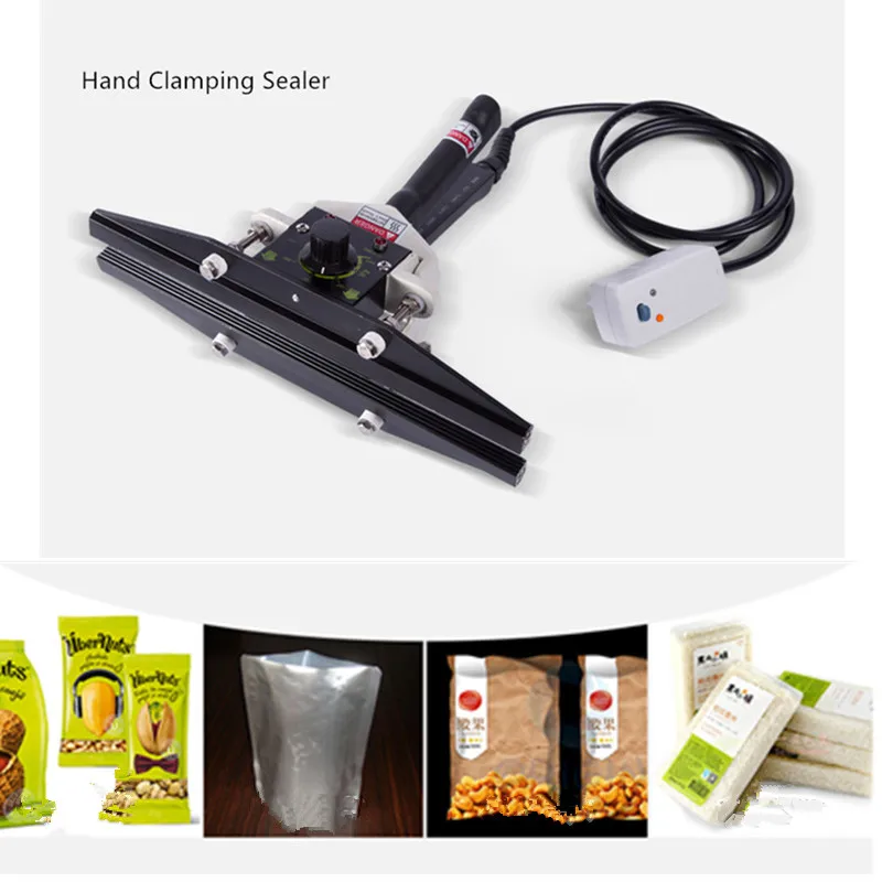 

FKR400 220V hand Impulse Sealer Heat Sealing Aluminum Foil Bag Closer Sealer Sealing Machine sealing length 400mm