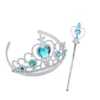 Roleplay 5Pcs Children Toys Set Ice Romance Princess Crown HeadWear Toys For Girls Magic Wand Dress Accessories kit 1