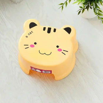 

Cute Living Room Thick Plastic Stool Bathroom Bath Bench Cartoon Children Toddler Bench Shoes Bench Stool