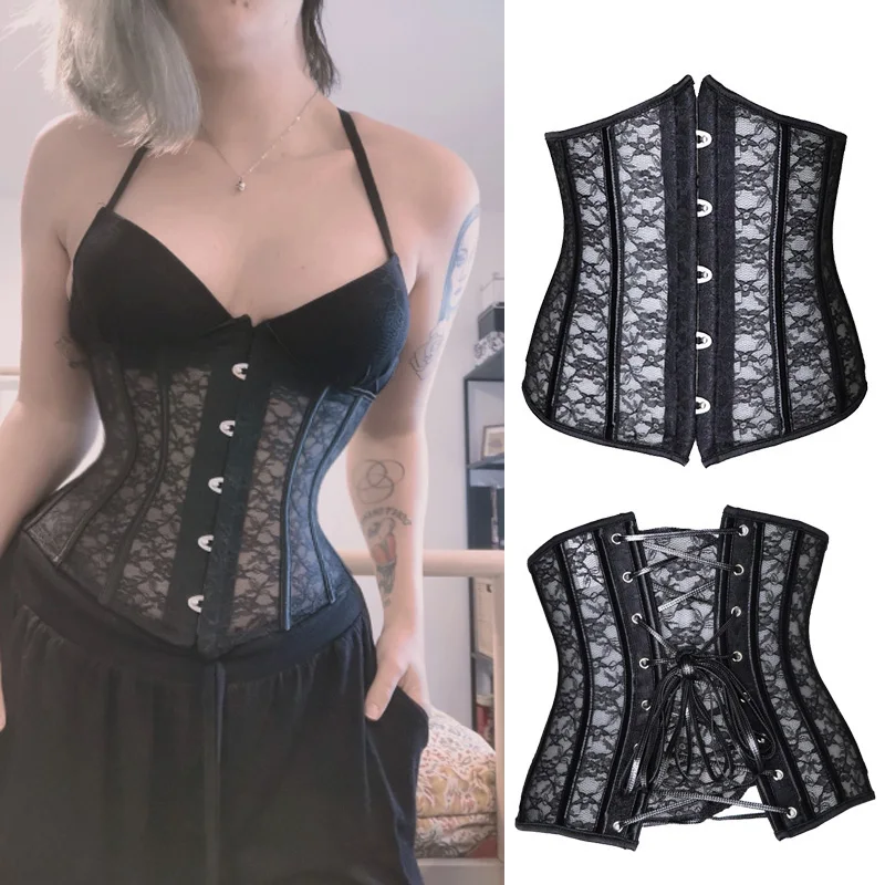 

Waist Trainer Body Shaper Corset Underbust Gothic Corset Top Shapewear Women Belly Sheath Slimming Belt Lace Bustiers Corsets