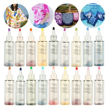 

LBER 18 Bottles Tulip Permanent One Step Tie Dye Set DIY Kits For Fabric Textile Craft Clothes For Solo Projects Dyes Paint