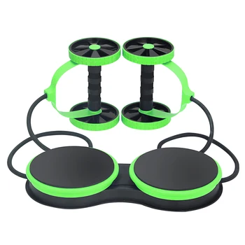 

Muscle Trainer Body Building Multifunction Abdominal Roller Elastic Ab Wheels With Pull Rope Waist Slimming Gym Home Exercise
