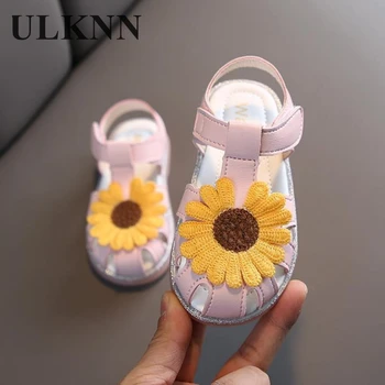 

ULKNN Girls Summer Children's Sandals 2020 New 1-6 Years Old Princess's Embroidery Shoes Soft Bottom Anti Slip Sandals