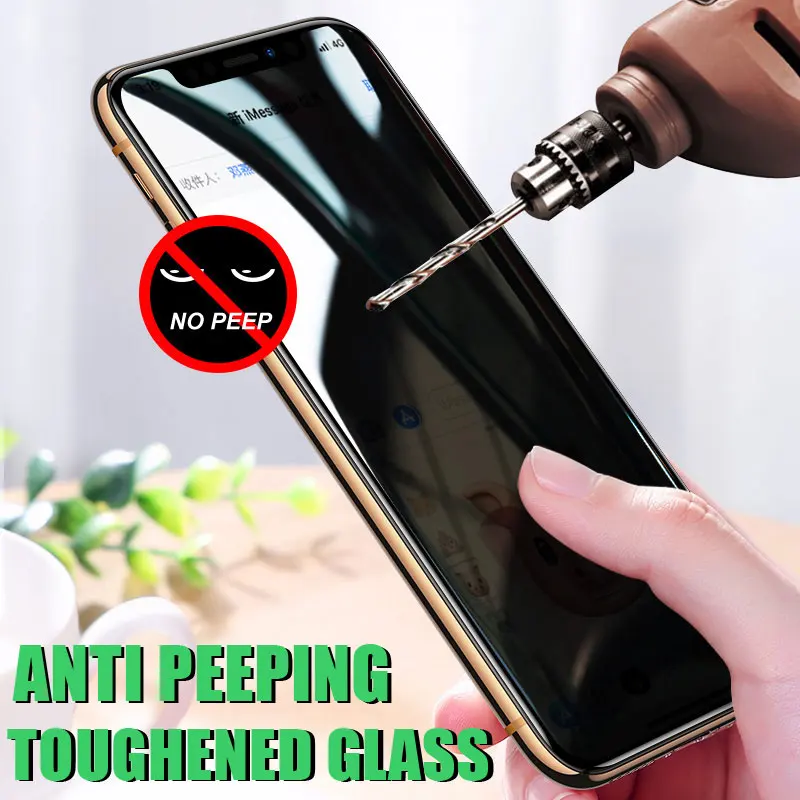 

Anti Peeping Tempered Glass For iPhone 11 Pro XS Max Privacy Screen Protector For iPhone 7 6 6S 8 Plus X XS XR Protective Glass