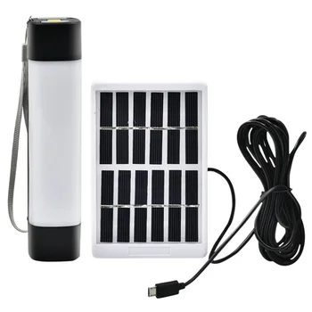 

1 Set Creative Decorative Useful Tent Lamp Solar Light Emergency Light Electric Torch for Phone Home Camping