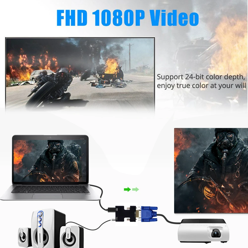 Женский HDMI 1080P сплиттер для мужчин VGA коммутатор адаптер конвертер 4K Smart Android HDTV