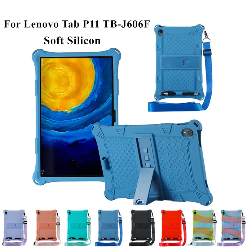 Case for Lenovo Tab P11 TB J606F,Soft Silicon Tablet Cover Case for