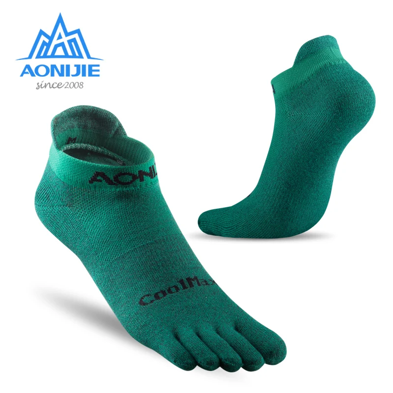 

AONIJIE E4109 One Pair Lightweight Low Cut Athletic Toe Socks Quarter Socks for Five Toed Barefoot Running Shoes Marathon Race