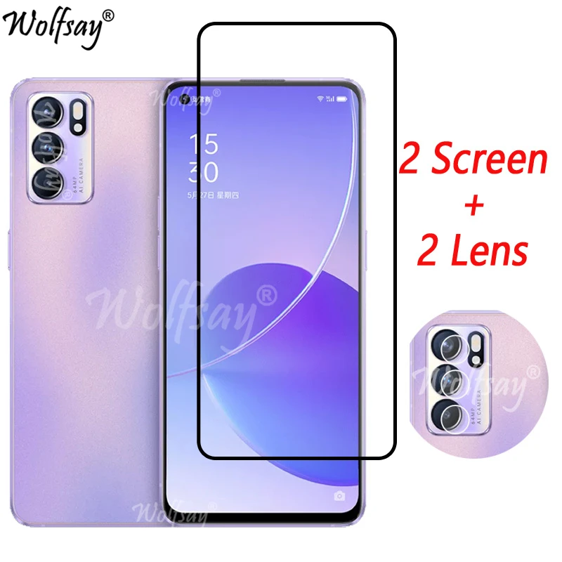 

Full Cover Tempered Glass For Oppo Reno 6 5G Screen Protector For Oppo Reno 6 5G Camera Glass For Oppo Reno 6 Pro Plus 5G Glass