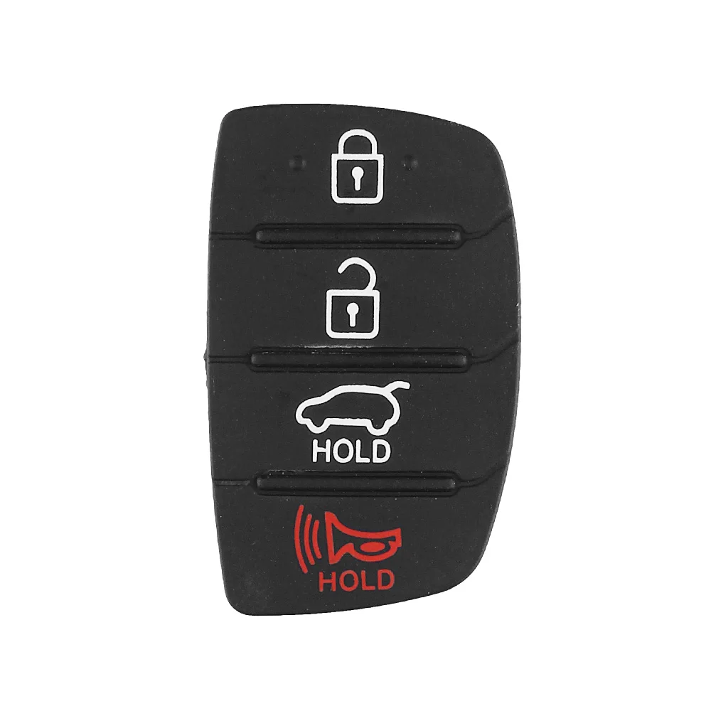 Button pad Dandkey Замена Filp корпус автомобильного ключа дистанционного управления для hyundai IX35 ix45 i20 Santa Fe Verna Fob 4 кнопки чехол нерезанный ключ - Цвет: Button pad