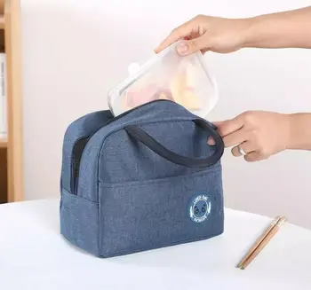 

2020 Newest Hot Insulated Canvas Box Tote Bag Thermal Cooler Fruit Food Lunch Bags Storage
