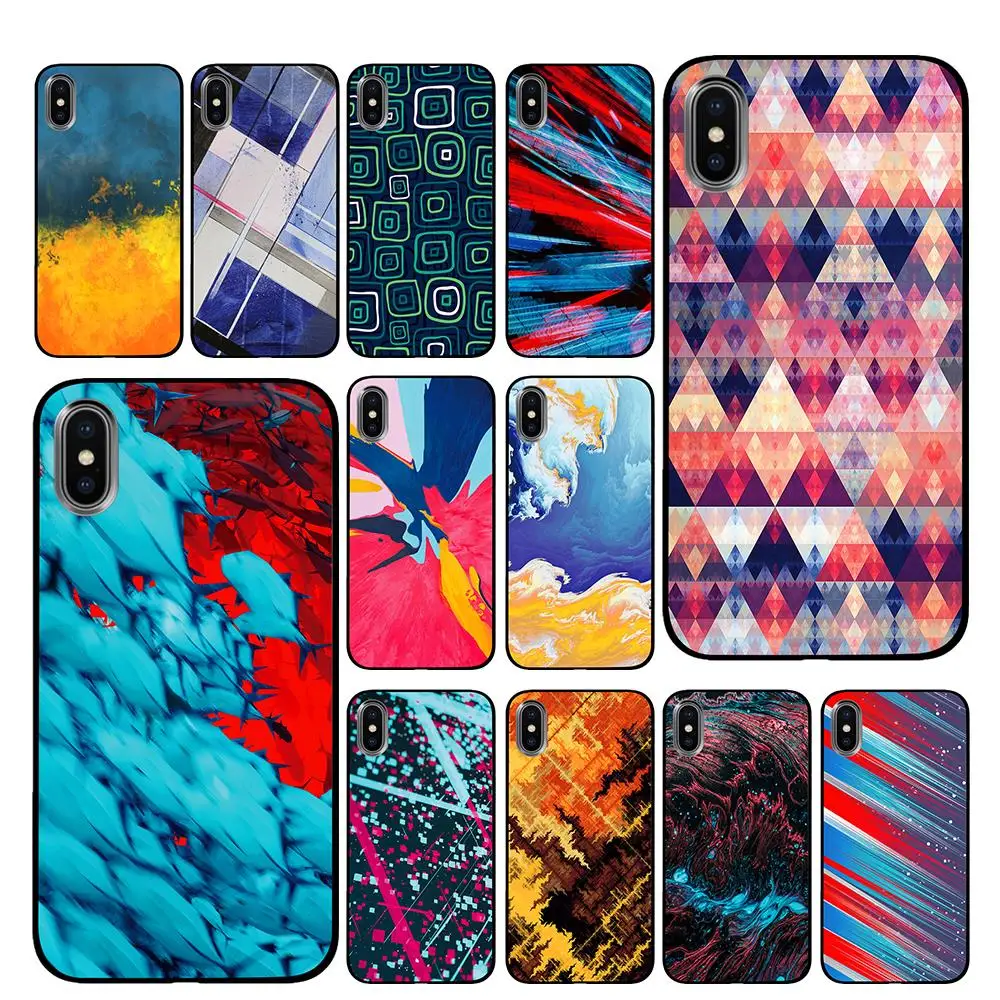 Абстрактный дизайн текстуры для iPhone 5 5S SE 6 6s 7 8 Plus X XS Max XR чехлы телефонов|Чехлы-накладки| |