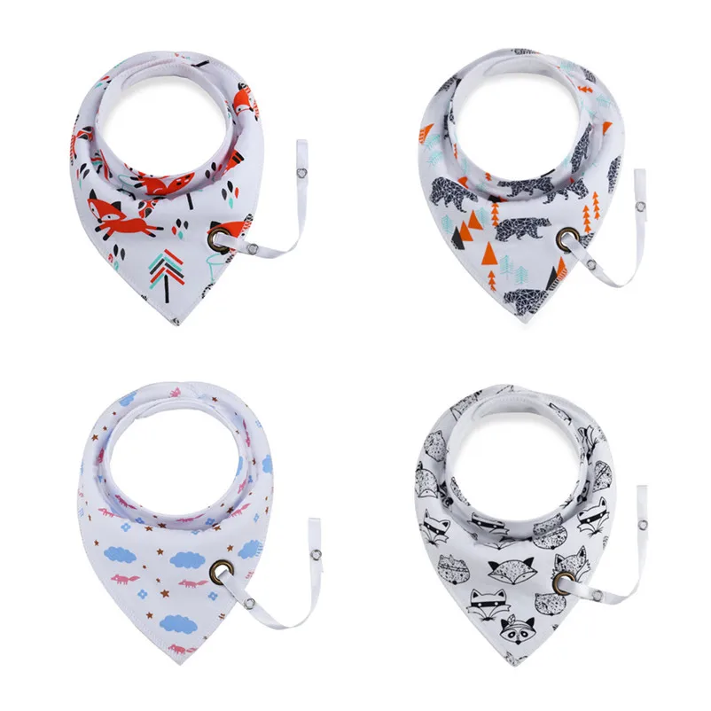 Милые мягкие хлопковые нагрудники для новорожденных с держателем соски цепочкой