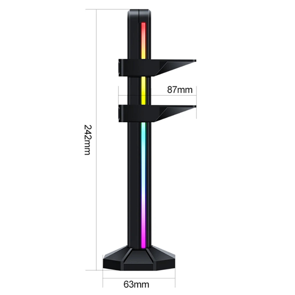 5V 3Pin ARGB Light Graphics Card Vertical Support Magnetic Headset Holder Stand for Gamers Gaming PC