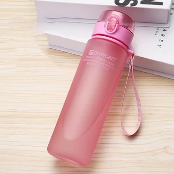 

Portable Transparent Water Bottle Square Frosted Plastic Water Bottle Fruit Juice Leak-proof Outdoor Sport Travel Camping Bottle