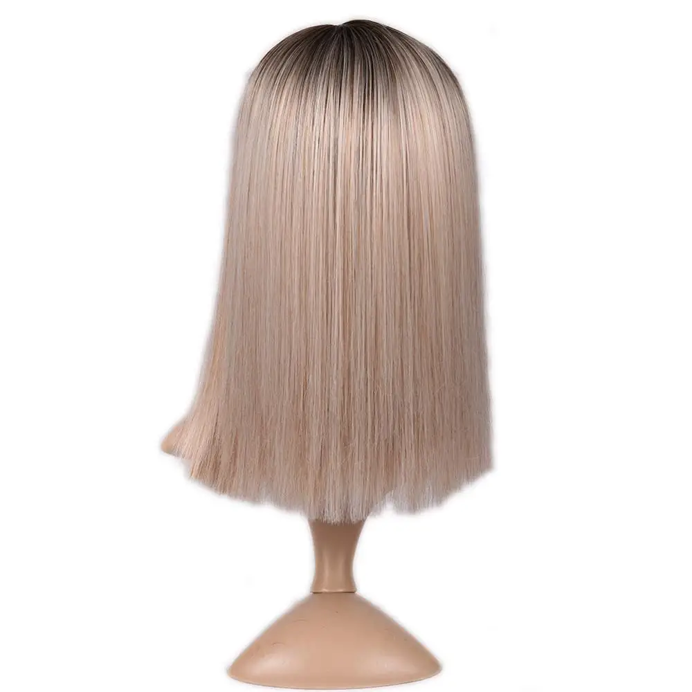 1B Light Brown HANNE Ombre розовый/коричневый/серый прямые плеча Длинные Синтетические парики термостойкие волосы для черный/белый женщин Косплей или вечерние - Цвет: 1B Light Brown