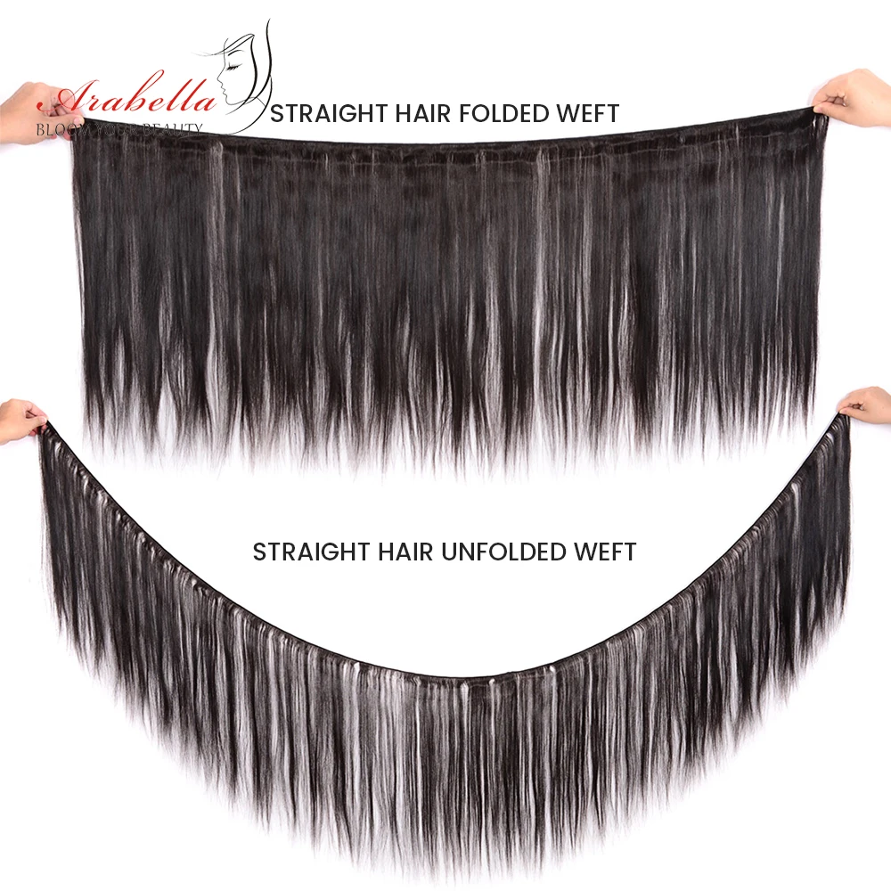 Human Hair Bundles Brazilian Straight Hair Weave Bundles Natural Remy Arabella 1/3/4 Pieces Human Weave