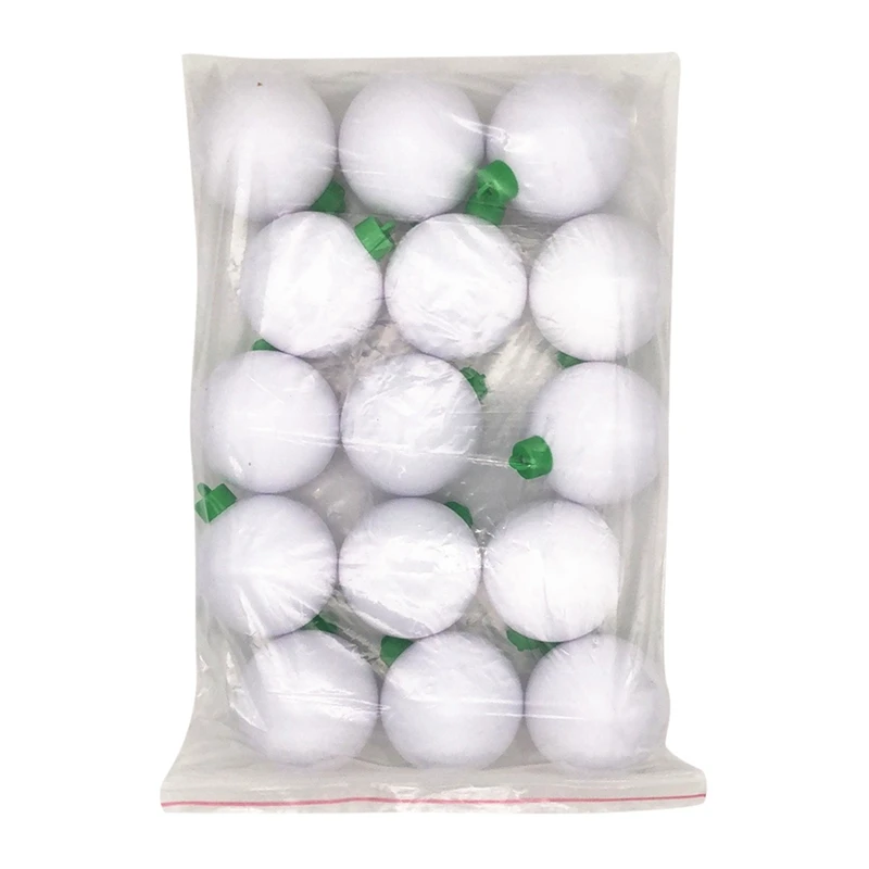 C 12PCS White 6Pcs Christmas DIY Painted Snowball Balls Party Ornaments Xmas Tree Hanging Decoration - Цвет: C 12PCS