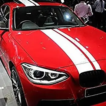 

Auto Car Racing Rally Dual Stripes Hood Side Roof Tail WRC Stickers Decals Stripe Car Covers Accessories