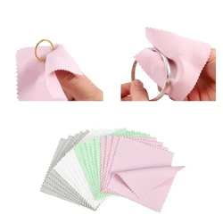 10-50pcs Silver Color Polish Cleaning Polishing Cloth with Package Cleaning Cloth Soft Wiping Cloth for Silver Gold Jewelry Tool