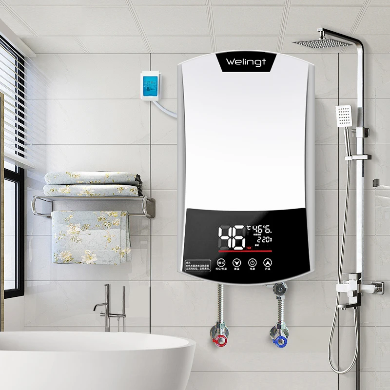 Chauffe-eau électrique instantané portable, 220V, 6000W, pour la cuisine et  la douche - AliExpress