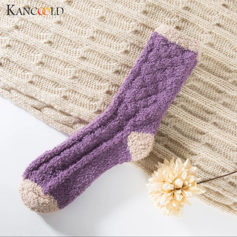 KANCOOLD сказочные эластичные домашние мягкие носки-тапочки для женщин и девочек пушистые теплые зимние дышащие носки разных цветов