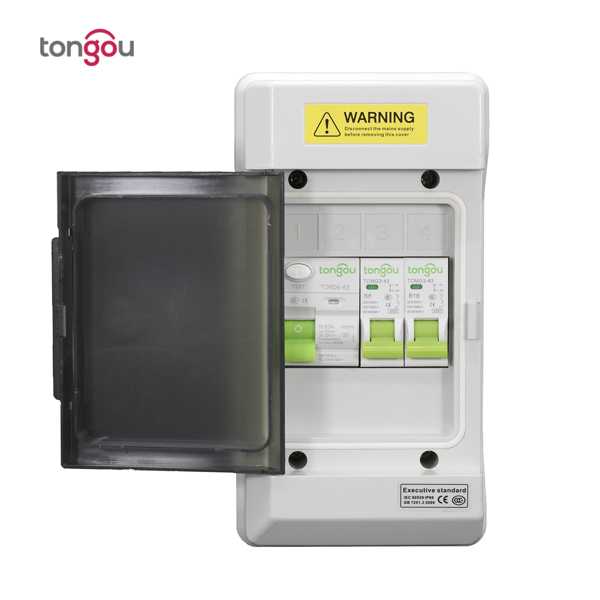 Потребительский блок с RCD 63А/30мА и 1x16а 6amp MCB IP66 (распределительная коробка