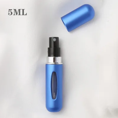 Blue 5 мл многоразовый мини-флакон для хранения духов, алюминиевый спрей, Дорожный Чехол, портативный пустой косметический контейнер, Домашний Органайзер, принадлежности - Цвет: Blue