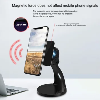 

Stable Black Tablet Stand 180 Degree Non-Slip Portable Adjustable Durable With Magnetic Stickers Universal Aluminum Alloy