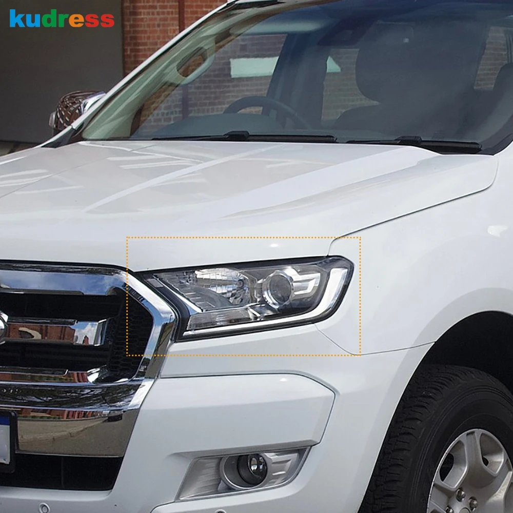 Для Ford Ranger ABS Хром Передняя фара Защитная крышка Рамка обшивка авто аксессуары 2 шт