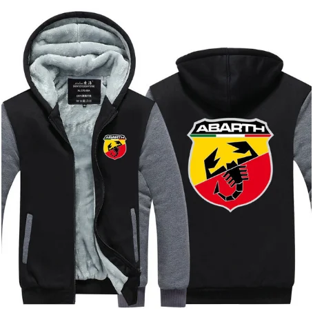 Зимняя мужская куртка худи утепленная для Abarth Толстовка стиль Модные Повседневные Пальто 11 g - Цвет: 3