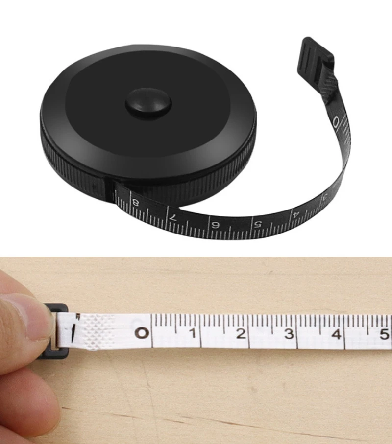 1.5m Measure Dual Sided Retractable Tape Automatic Mini Sewing Measuring Tape