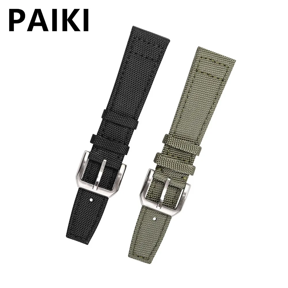 Nylon Watch Strap For IWC PILOT Canvas Watchbands 21mm 22mm Black Green Watch Band Belt With 1