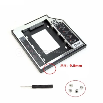

Universal 9.5mm SATA 2nd HDD SSD Hard Drive Caddy For CD DVD-ROM Optical Bay