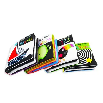 

Baby First Soft Activity Cloth Book Set High Contrast Black and White I 72XC