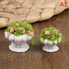 Mini Flower Potted For Green Plant In Pot Simulation Plants 1:12 Dollhouse Miniature Doll House Furniture Home Decoration 6