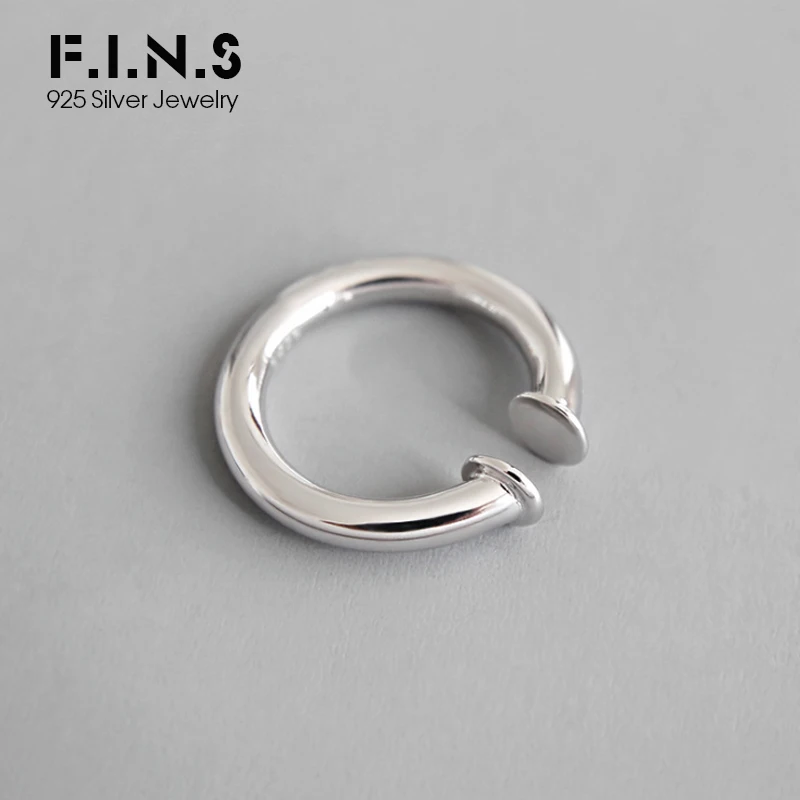 F.I.N.S 1 шт. корейские клипсы для ушей из стерлингового серебра S925 пробы простые