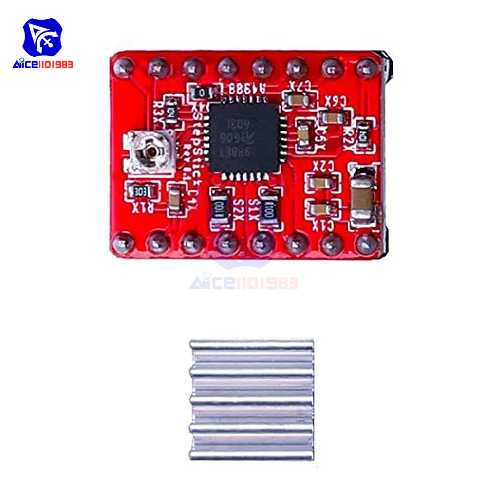 Модуль драйвера шагового двигателя diymore A4988 с радиатором для 3D принтера Arduino Reprap